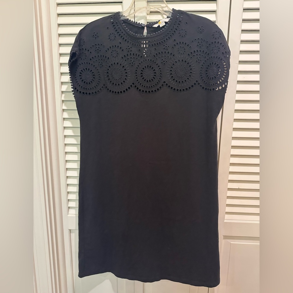Black Eyelet/Knit Dress